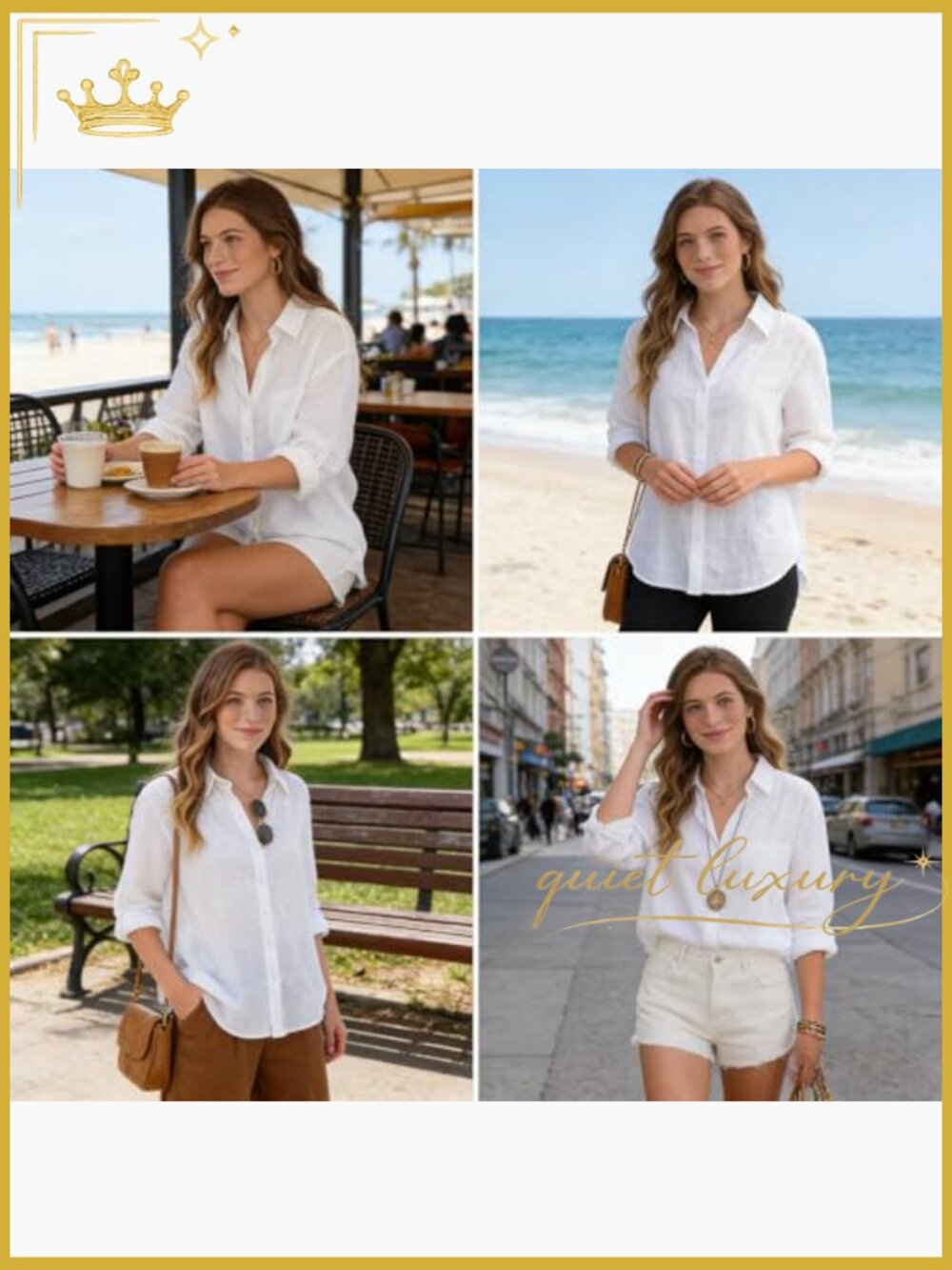 Oversize Linen Button Down Shirt V-Neck Long Sleeve Casual Office Top - Picture 4 of 7